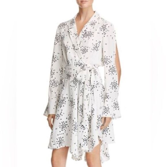 C/MEO confetti print cold shoulder wrap dress - Picture 1 of 10